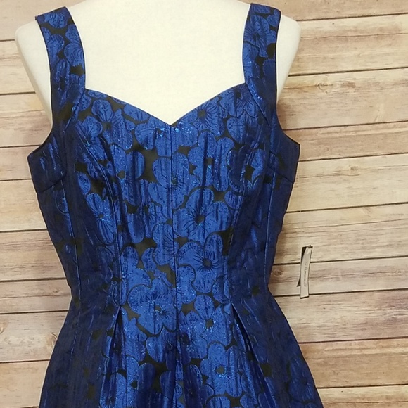 Nine West Metalic Jacquard Dress Size 10 - Picture 5 of 6